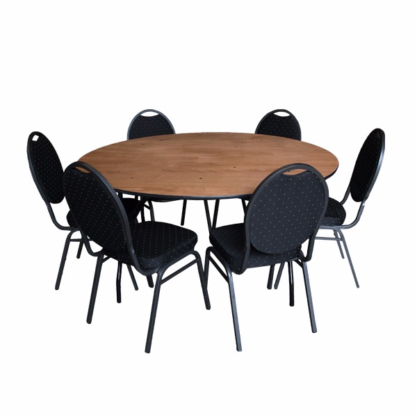Ronde tafel 150cm met luxe stoelen